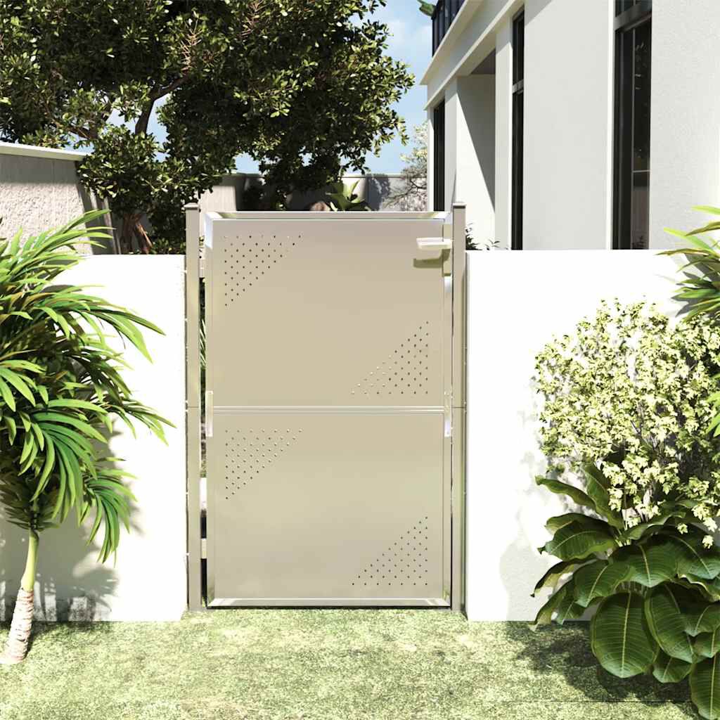 vidaXL Garden Gate 100x150 cm Stainless Steel