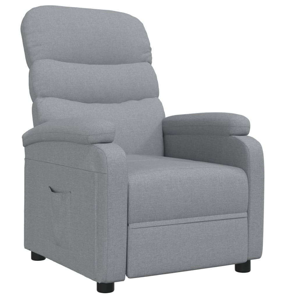 vidaXL Recliner Chair Light Grey Fabric