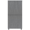 vidaXL Wardrobe HAMAR Dark Grey 89x50x180 cm Solid Wood Pine
