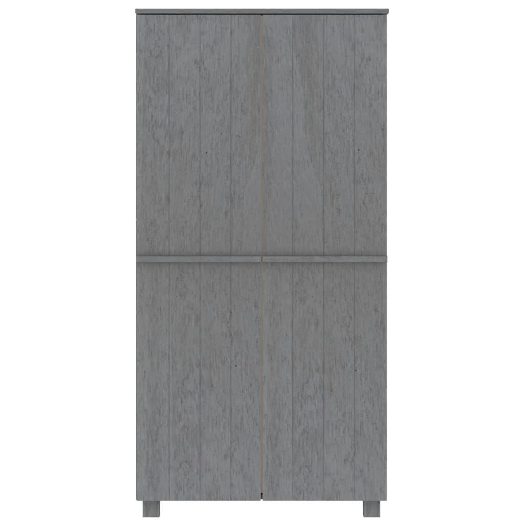 vidaXL Wardrobe HAMAR Dark Grey 89x50x180 cm Solid Wood Pine