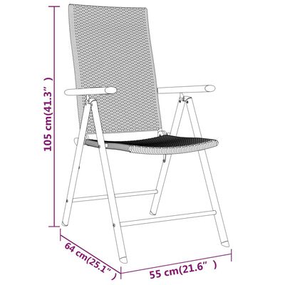 vidaXL 5 Piece Garden Dining Set Black,  vidaXL 5 Piece Garden Dining Set Black