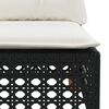 vidaXL 7 Piece Garden Sofa Set with Cushions Black Poly Rattan