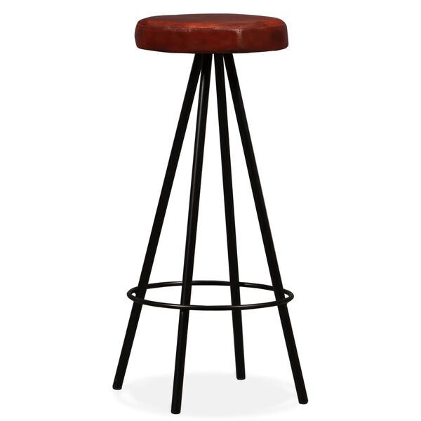 vidaXL Bar Stools 4 pcs Real Leather