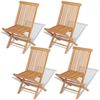 vidaXL Folding Chairs 4 pcs for Garden & Outdoor Teak Wood
