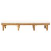 vidaXL Folding Sun Lounger with Cushion Solid Wood Acacia Cream White