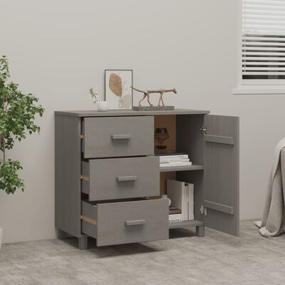 vidaXL Sideboard HAMAR Light Grey 90x40x80 cm Solid Pinewood, light grey vidaXL Sideboard HAMAR Light Grey 90x40x80 cm Solid Pinewood