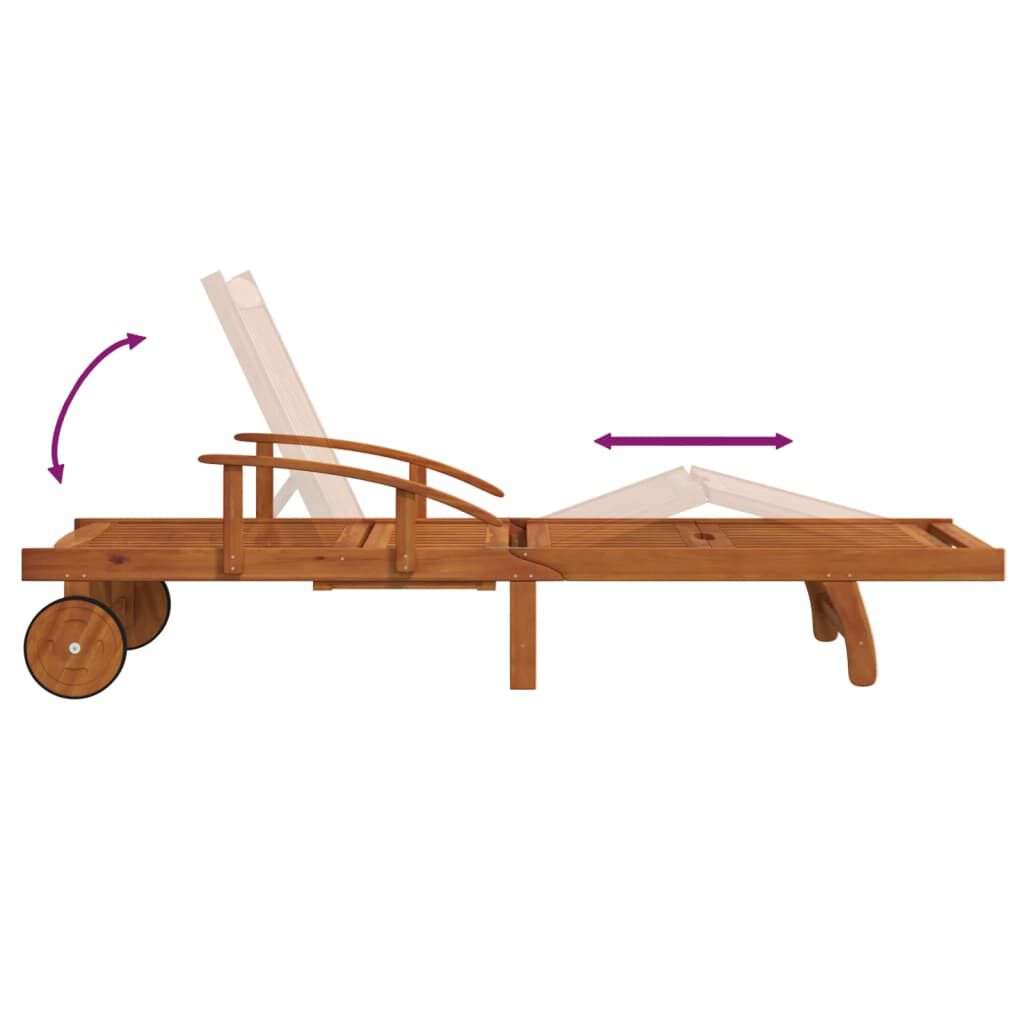vidaXL Sun Loungers 2 pcs Solid Wood Acacia