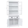vidaXL Welsh Dresser with 4 Doors MDF and Pinewood 80x40x180 cm