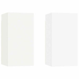 vidaXL 4 Piece TV Cabinet Set White Engineered Wood