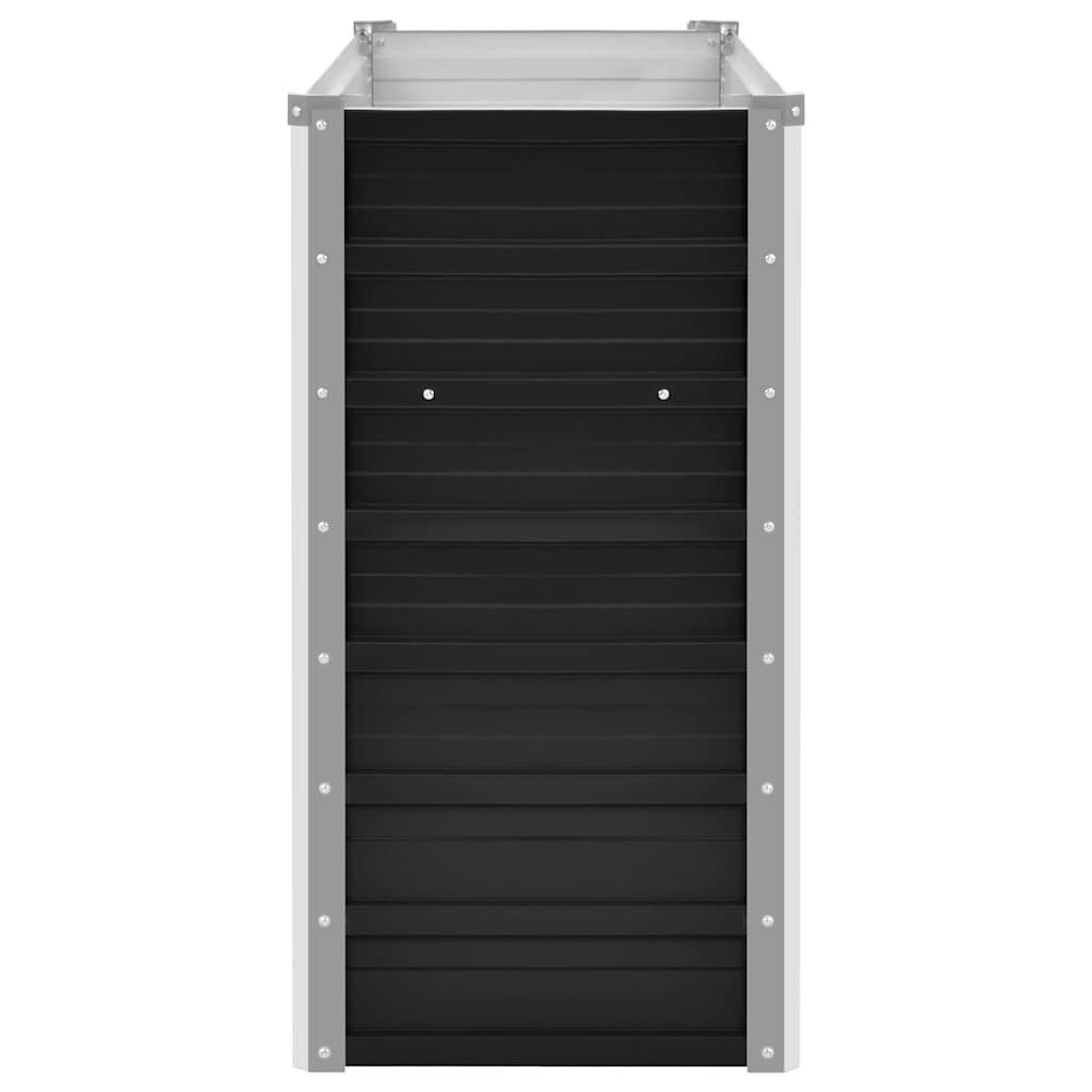 vidaXL Garden Raised Bed Anthracite 100x40x77 cm Galvanised Steel