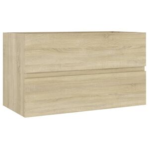 vidaXL Sink Cabinet Sonoma Oak 80x38.5x45 cm Engineered Wood