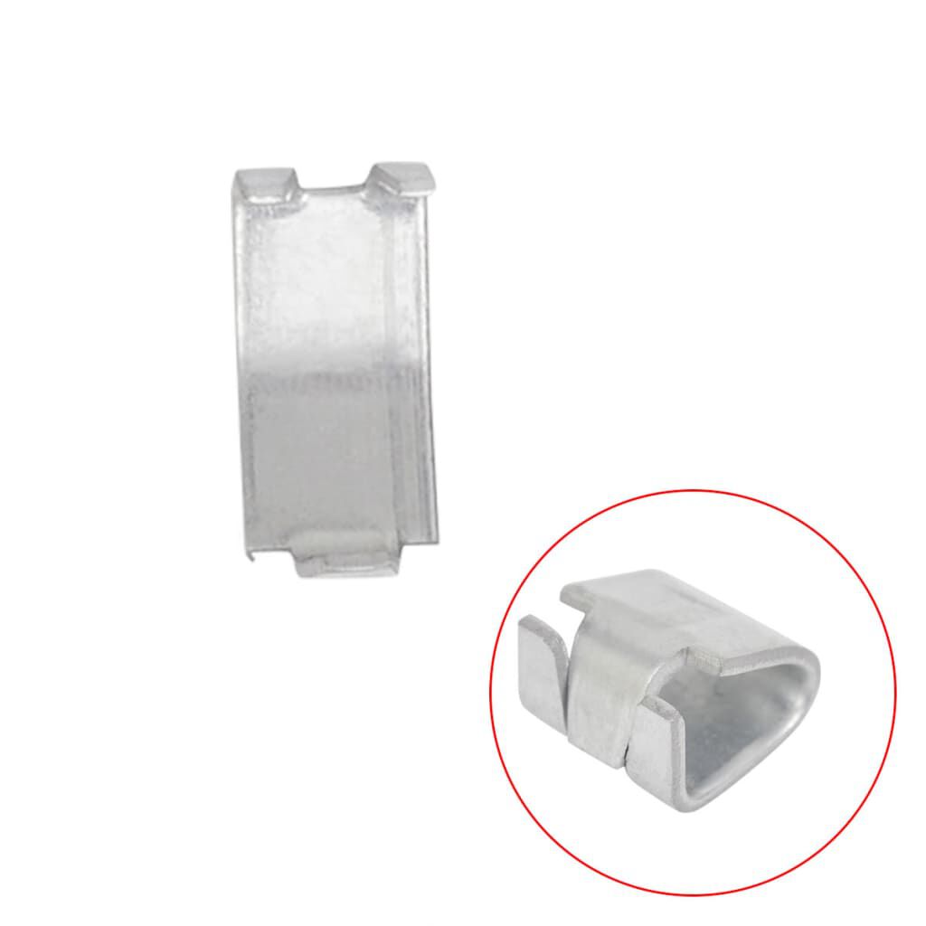 vidaXL 500 Dovetail Clips for Razor Wire Galvanised Steel