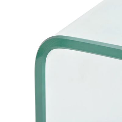 vidaXL Coffee Table Tempered Glass 98x45x30 cm Clear,  vidaXL Coffee Table Tempered Glass 98x45x30 cm Clear