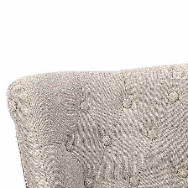 vidaXL French Chairs 2 pcs Cream Fabric