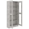 vidaXL Vitrine Cabinet Concrete Grey 82.5x30.5x185.5 cm Engineered Wood