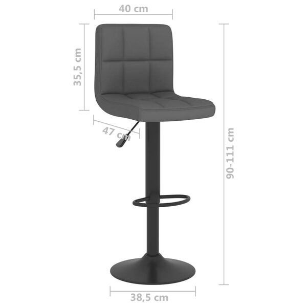 vidaXL Bar Stool Dark Grey Fabric