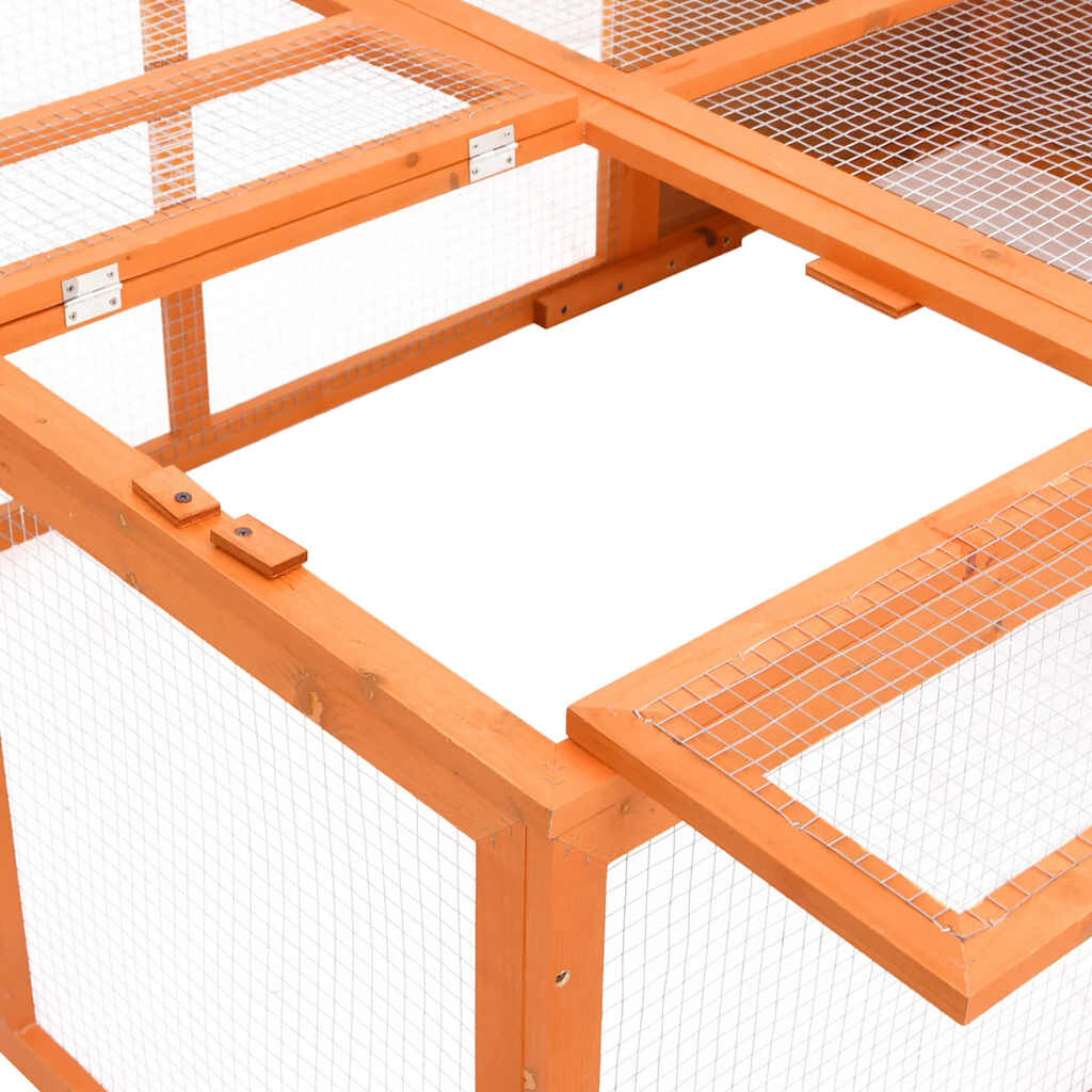 vidaXL Garden Animal Cage 150x100x50 cm Solid Firwood