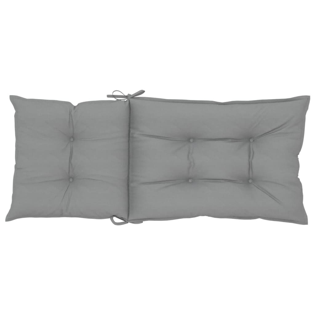 vidaXL Garden Highback Chair Cushions 6 pcs Grey 120x50x7 cm Fabric