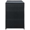 vidaXL Double Wheelie Bin Shed Poly Rattan Black 148x80x111 cm