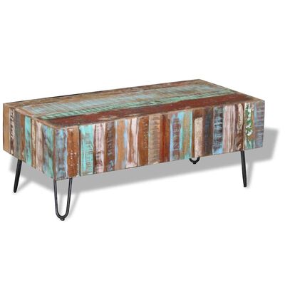 vidaXL Coffee Table Solid Reclaimed Wood 100x50x38 cm,  vidaXL Coffee Table Solid Reclaimed Wood 100x50x38 cm