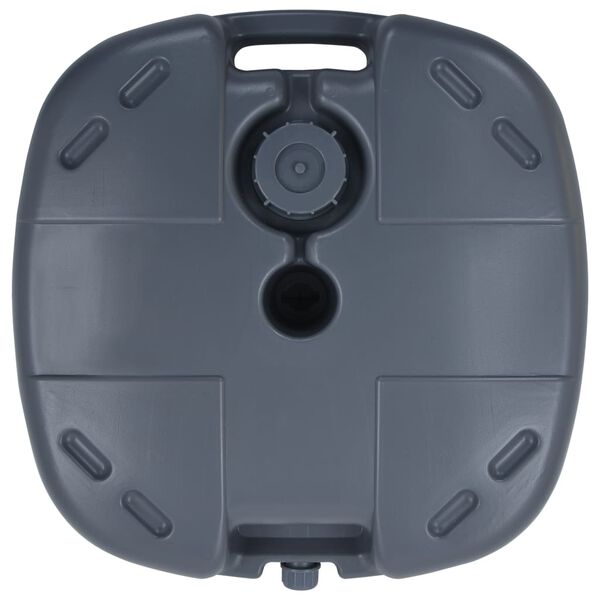 vidaXL Portable Umbrella Base Grey Sand/Water Filled