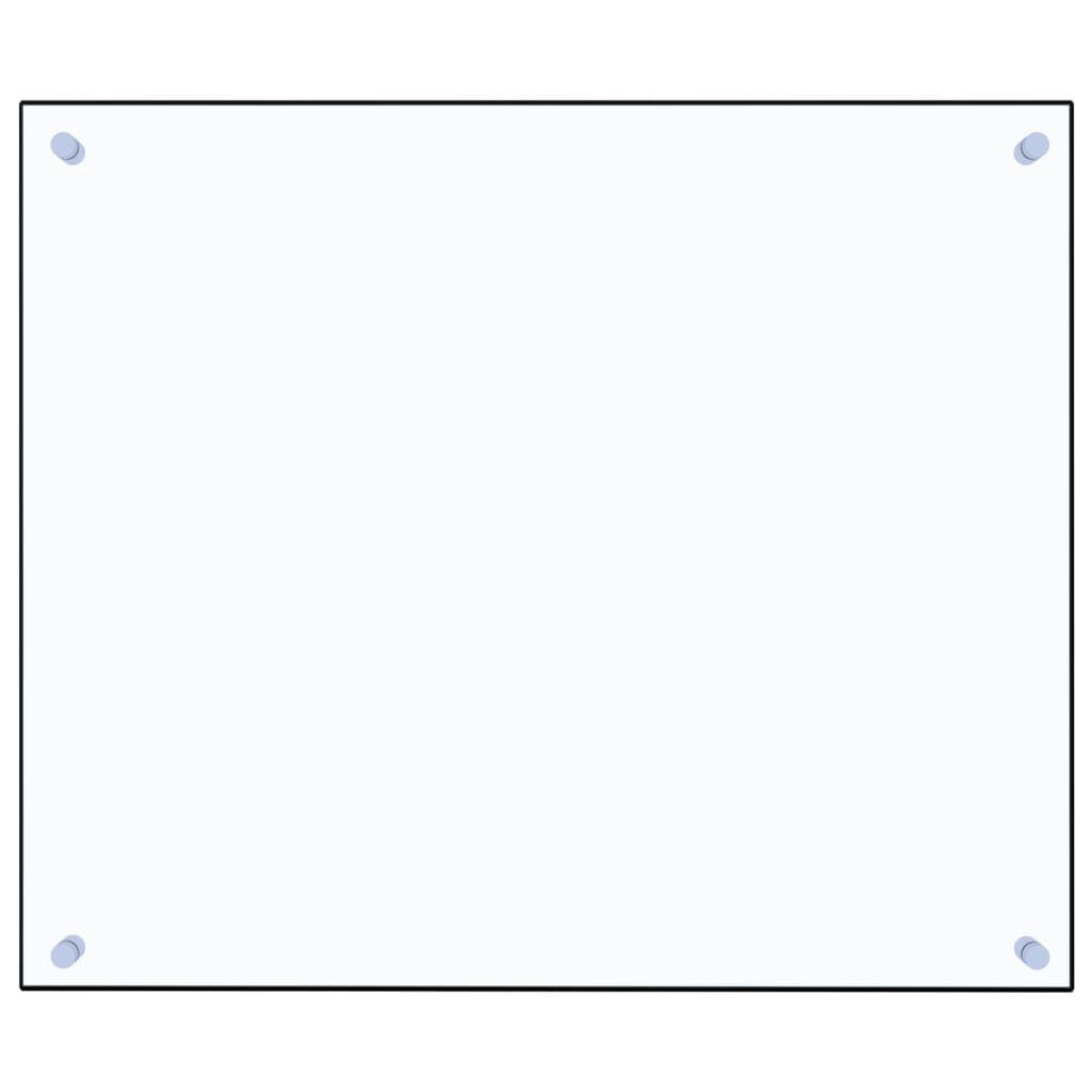vidaXL Kitchen Backsplash Transparent 70 x 60 cm Tempered Glass