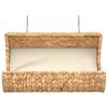 vidaXL Cat Bed with Cushion Water Hyacinth 37x20x20 cm