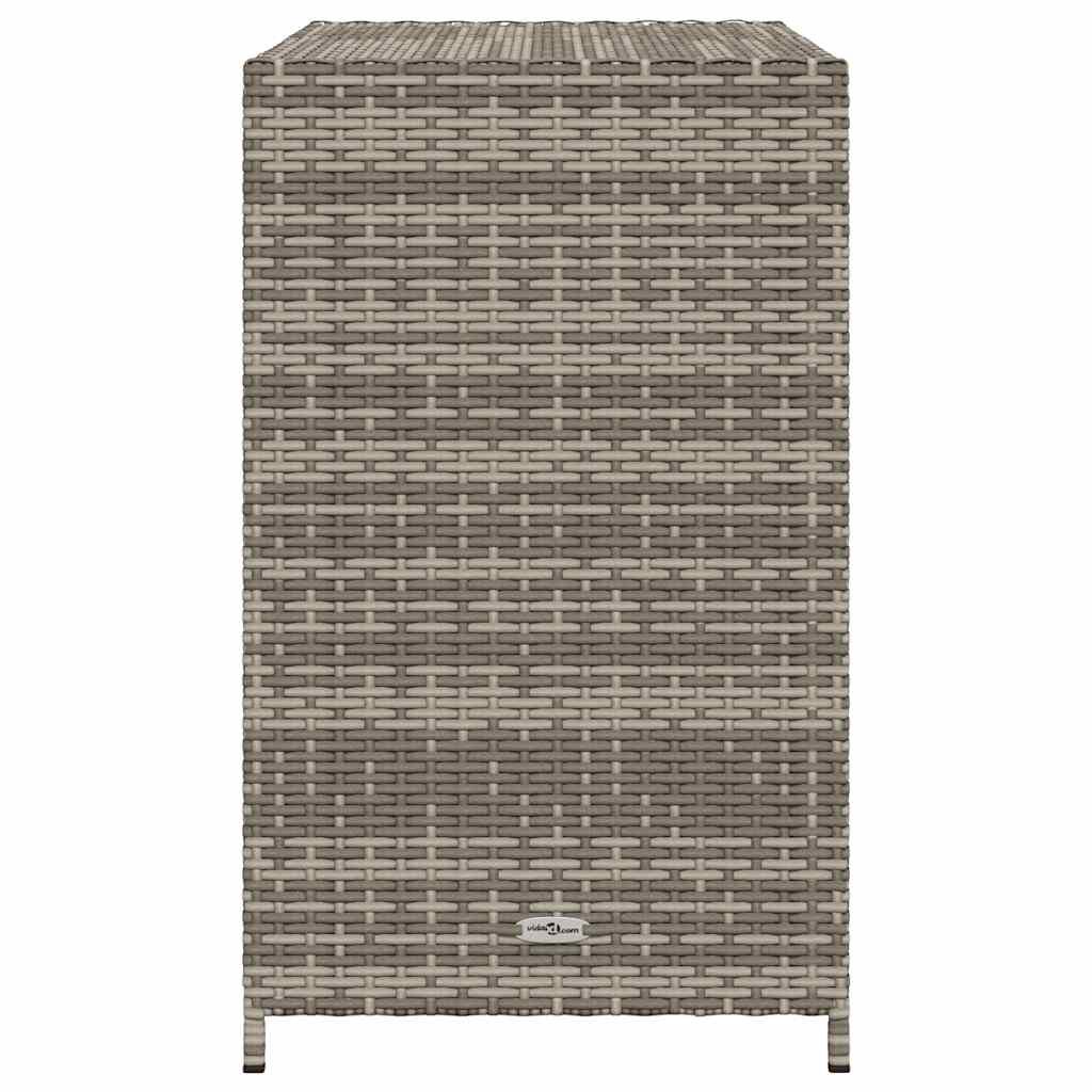 vidaXL Garden Storage Cabinet Grey 83x45x76 cm Poly Rattan