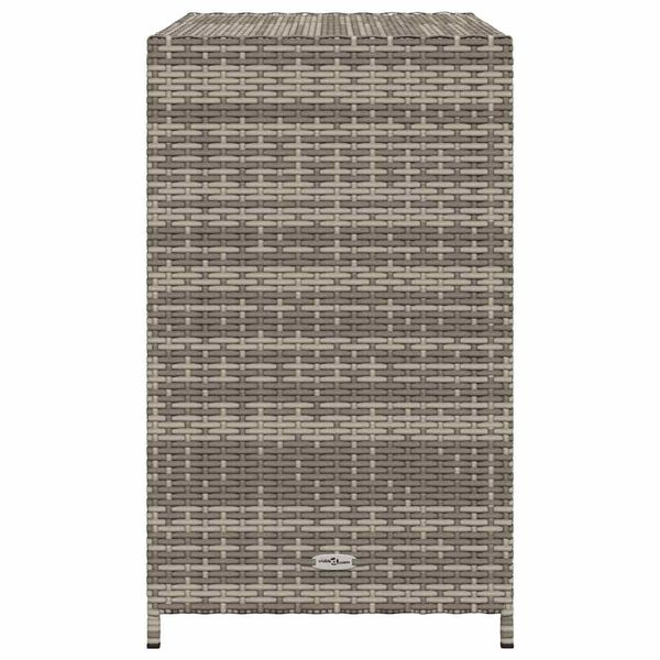 vidaXL Garden Storage Cabinet Grey 83x45x76 cm Poly Rattan