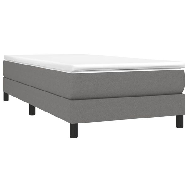 vidaXL Bed Frame without Mattress Dark Grey 90x200 cm Fabric