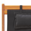 vidaXL Folding Beach Chairs 2 pcs Black Fabric