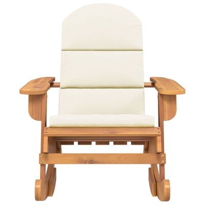 vidaXL Adirondack Rocking Chair with Cushions Solid Wood Acacia