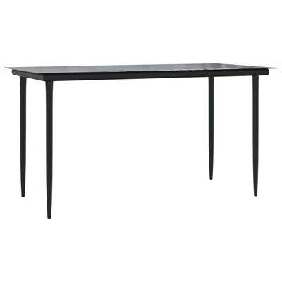 vidaXL 5 Piece Garden Dining Set Black Steel and Textilene,  vidaXL 5 Piece Garden Dining Set Black Steel and Textilene