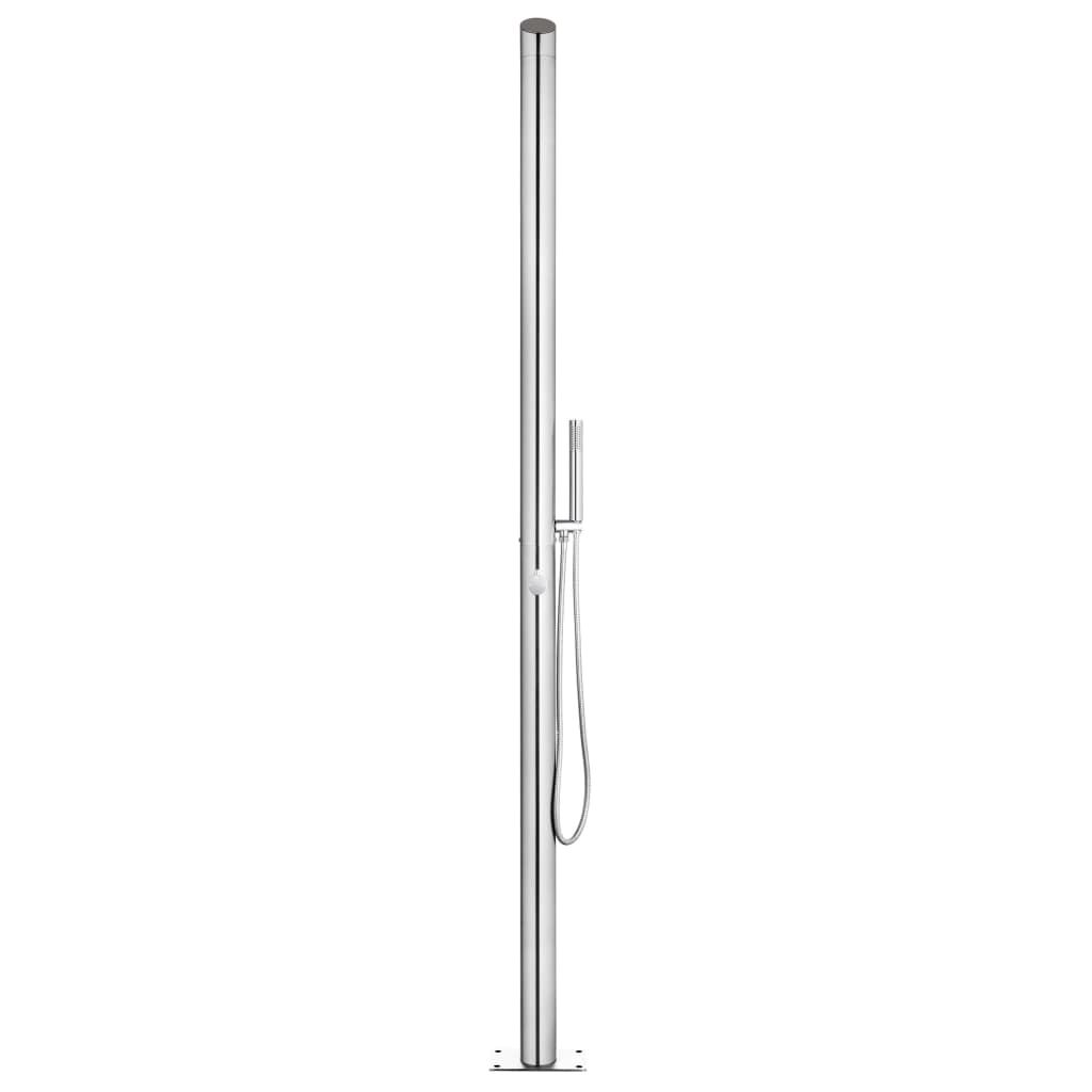 vidaXL Garden Shower 220 cm Stainless Steel