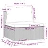vidaXL 4 Piece Garden Lounge Set with Cushions Grey Poly Rattan