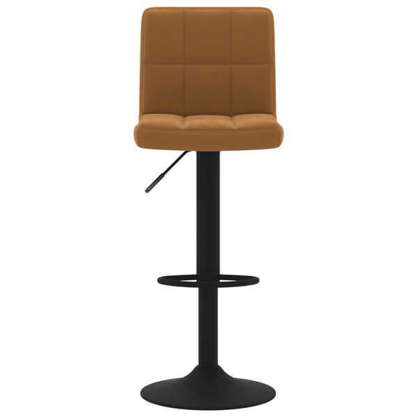 vidaXL Bar Stools 2 pcs Brown Velvet