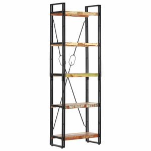 vidaXL Bookcase | Multicolour | Solid Reclaimed Wood | 60x30x180 cm | Bookshelf