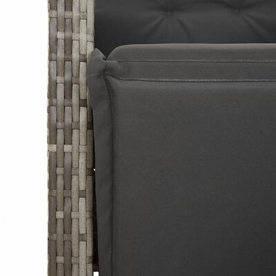 vidaXL 5 Piece Garden Dining Set with Cushions Grey Poly Rattan,  vidaXL 5 Piece Garden Dining Set with Cushions Grey Poly Rattan