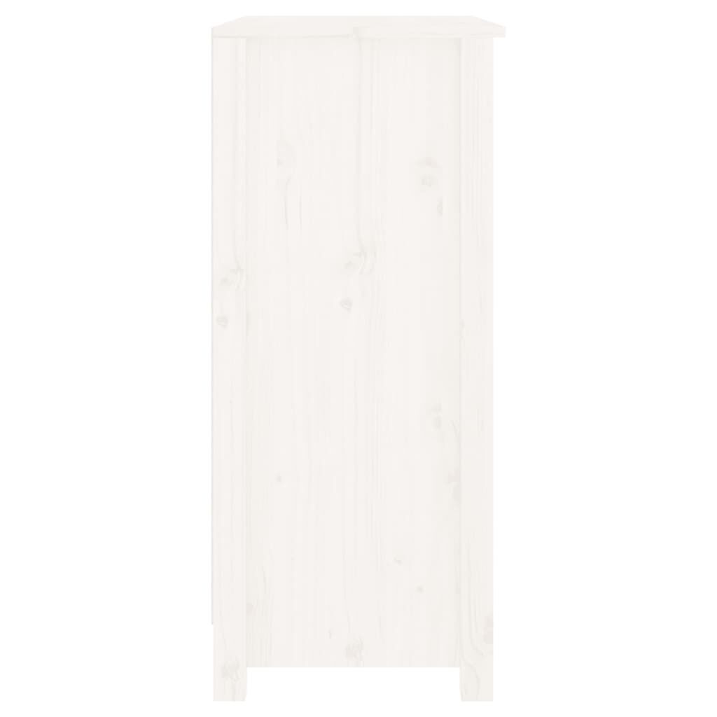 vidaXL Sideboard White 70x35x80 cm Solid Wood Pine