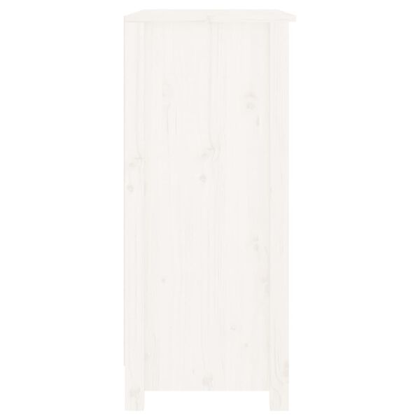 vidaXL Sideboard White 70x35x80 cm Solid Wood Pine