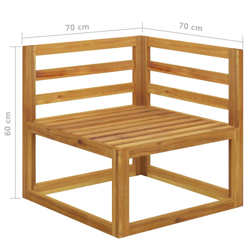 vidaXL 2-seater Garden Bench with Cream White Cushions
