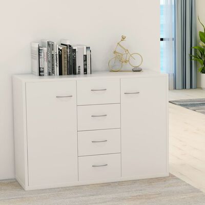 vidaXL Sideboard White 88x30x65 cm Engineered Wood, white vidaXL Sideboard White 88x30x65 cm Engineered Wood