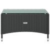 vidaXL 8 Piece Garden Lounge Set with Cushions Poly Rattan Black