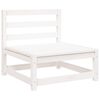 vidaXL Garden Middle Sofas 3 pcs White Solid Wood Pine