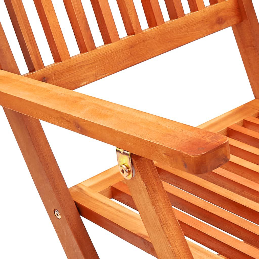 vidaXL Folding Garden Chairs 6 pcs Solid Eucalyptus Wood