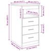 vidaXL Drawer Cabinet White 40x50x76 cm Engineered Wood