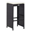 vidaXL 5 Piece Outdoor Bar Set Poly Rattan and Glass Black