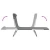 vidaXL Folding Sun Loungers 2 pcs Grey Textilene and Steel