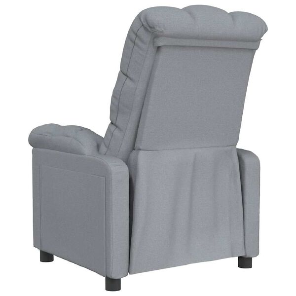 vidaXL Recliner Chair Light Grey Fabric