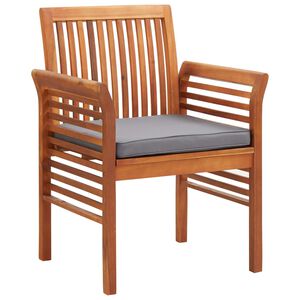 vidaXL Garden Dining Chairs with Cushions 4 pcs Solid Wood Acacia